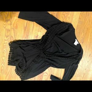 Women’s black lace romper